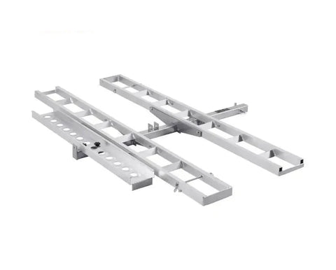Motorfietsdrager - Fietsdrager - Trekhaak - Inklapbaar - Voor 2 Fietsen - Max 600 LBS - Aluminium Laadklep - Scooter Dirt Bike Trailer Hauler voor Auto Truck - met 2” Receiver - Zwart