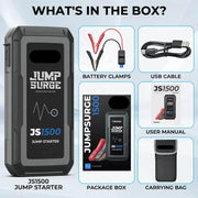 Jumpstarter - Jumpstarter voor Auto - 12V - 1500A - 10000Mah - Auto Startapparaat - Jumpstarter met Powerbank - Smart - Jumpstarter - USB - Verlichting - Sigarettenaansteker - Zwart