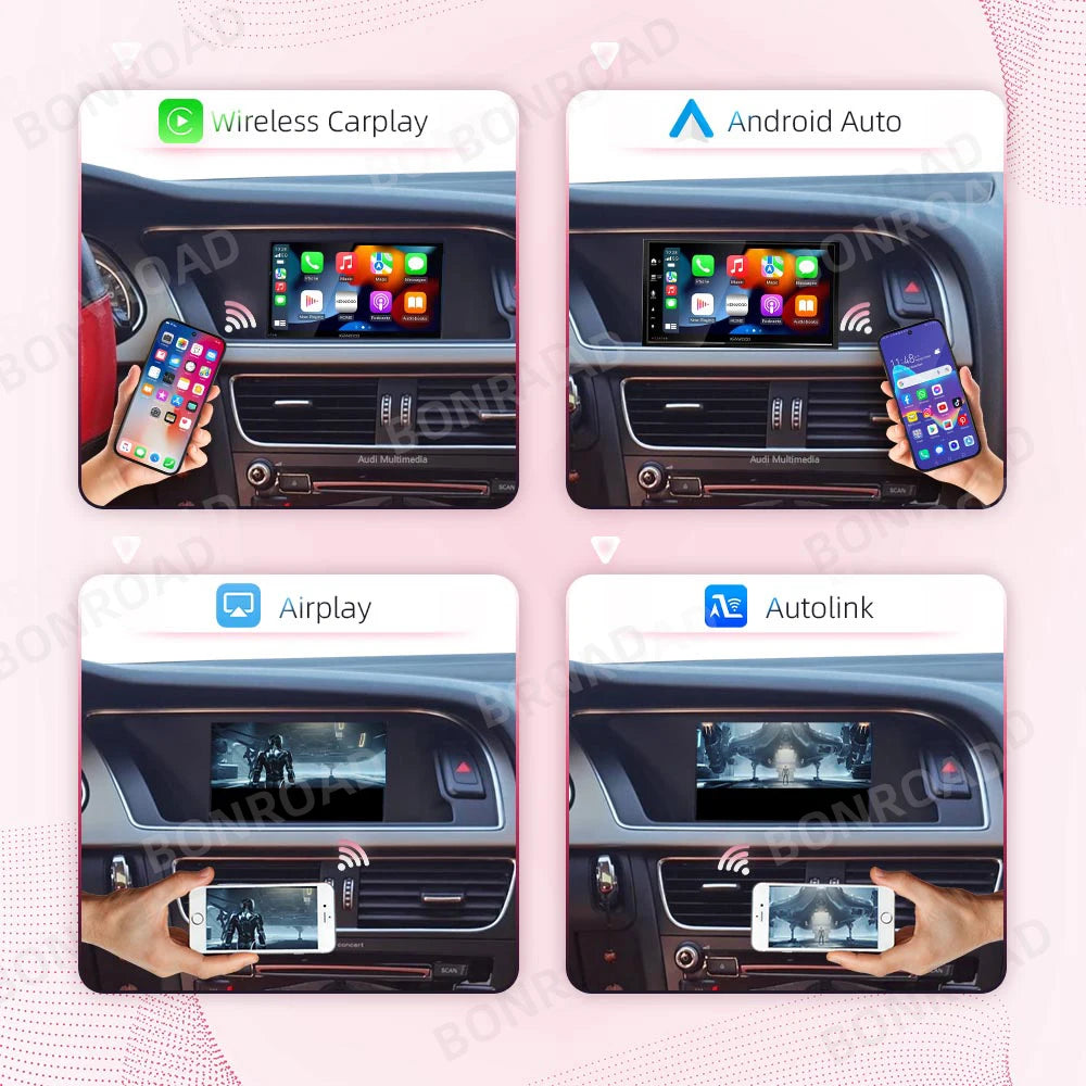 Carplay Adapter – Draadloze Interface – Android Auto Adapter – Auto Dongle – MMI 3G Variant – Bluetooth Verbinding – GPS Navigatie Compatible