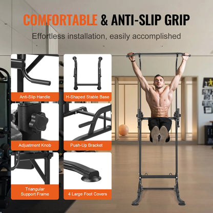 Pull Up Station - Dip Station - Dip Bars - Multifunctioneel/Instelbaar Dip en Pull Bar Station - Power Tower Fitness Station - Pull Up Bars - Krachttraining