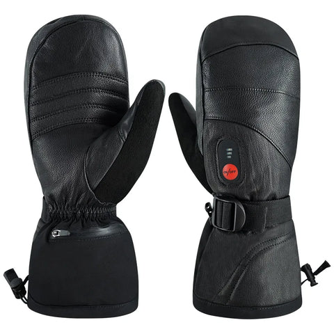 Heated Gloves - Electric Gloves - Heated Mittens - Unisex Heated Gloves - Battery Heated Gloves - Electric Mittens - Carbon Fiber Heating 3 Shift Temperatures - Extra Large