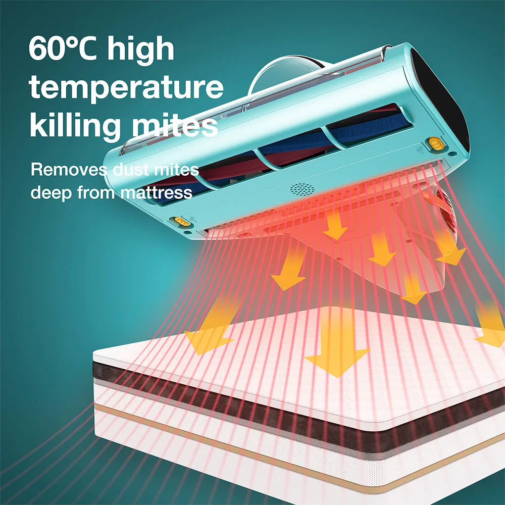 Anti Mijt Stofzuiger – Huisstofzuiger – Mijtenverwijderaar – Allergie Stofzuiger – Huisdierhaarzuiger – 700W Krachtige Motor – UV-C Licht 99,99% Bacteriedodend – Grijs – EU Variant