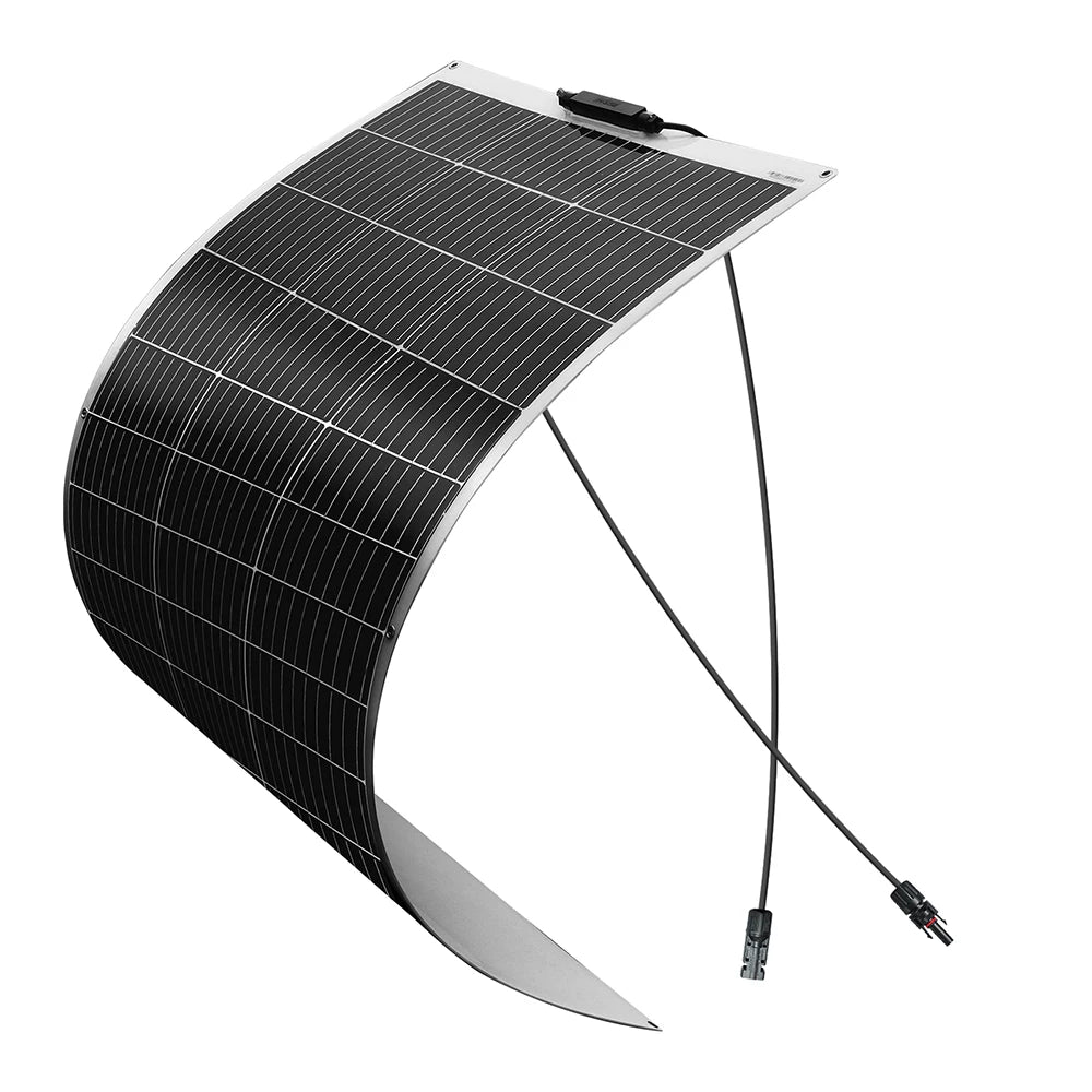 Zonnepaneel - Zonnepaneelset - Zonnepaneelkit - Flexibel - Fotovoltaïsch - met Controller - PV-connector - Krokodillenklem - 2-in-1-Adapter - voor Camperaccu - Thuislader - Camping - Noodsituatie - 240W - Zwart