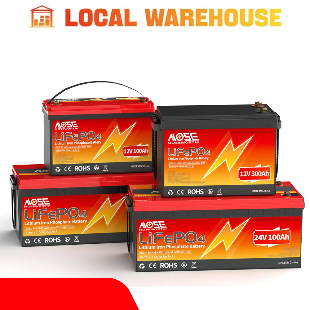 LiFePO4 Accu – Lithium Batterij – Deep Cycle Accu – Zonnepaneel Accu – Boot Accu – 12,8V 140Ah – Ingebouwd BMS – Lange Levensduur