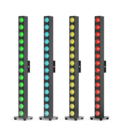 RGBW LED Wall Washer – LED Stage Light – Podiumverlichting – DJ Licht – Effectverlichting – 14x20W COB LED’s – DMX512 Controle – Aluminium Behuizing – EU Plug