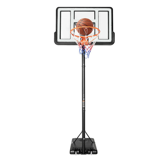 Verstelbare Basketbalpaal – Buiten Basketbalset – Basketbalring – Basketbalstandaard – Weerbestendig Materiaal – Verstelbare Hoogte – Wieltjes - 110 x 75 cm - Wit
