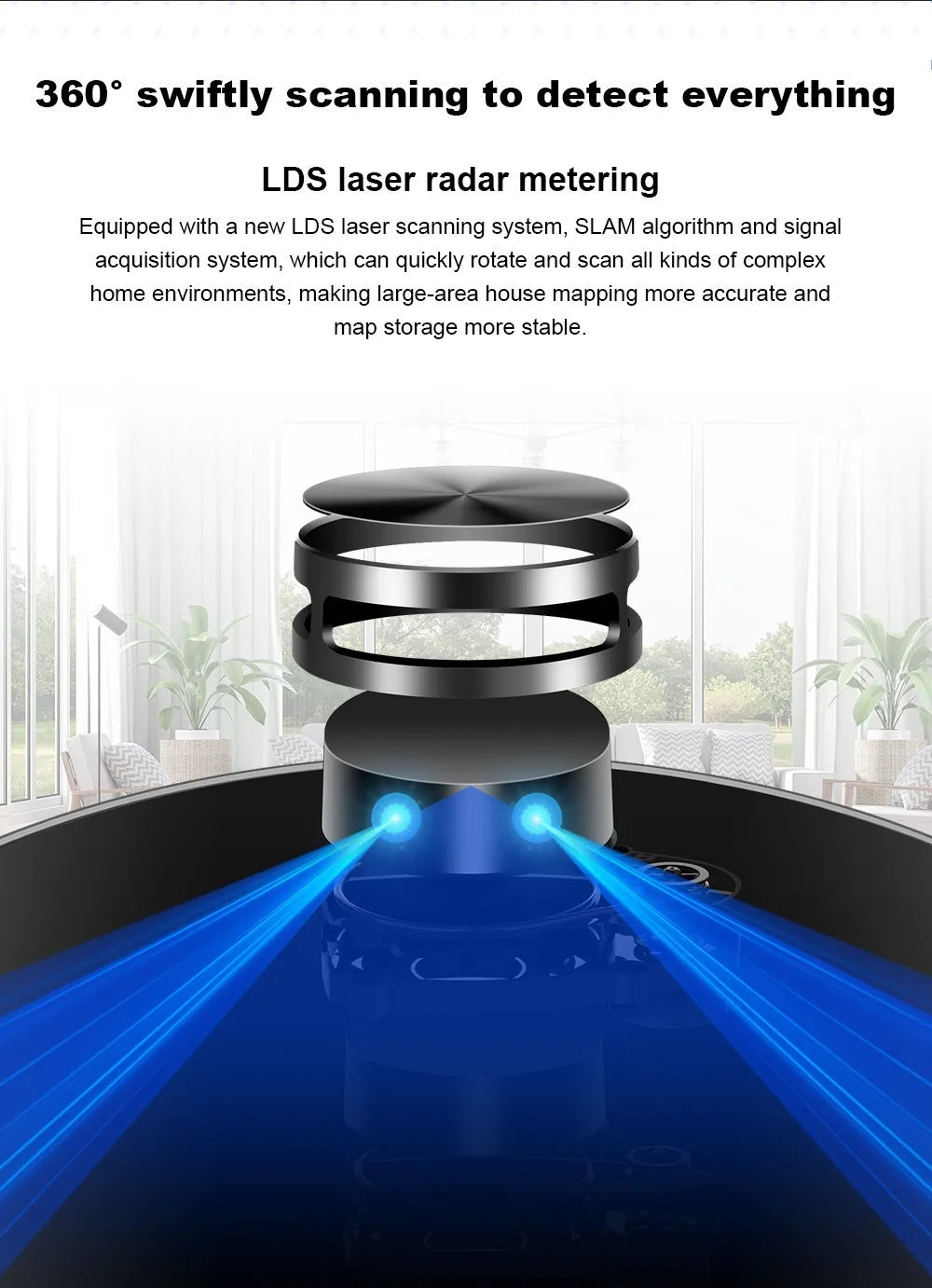 Robotstofzuiger – Robotstofzuiger Met Dweilfunctie – Slimme Stofzuiger – Robotstofzuiger Met App – 6500 Pa Zuigkracht – 235 Ml Waterreservoir
