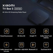 Xiaomi - TV Box Android - TV Box Android 4k wifi - TV Box - Media Player 4K Ultra HD Google TV Dolby Vision HDR10+ - Mi TV Box S 2nd Gen-EU