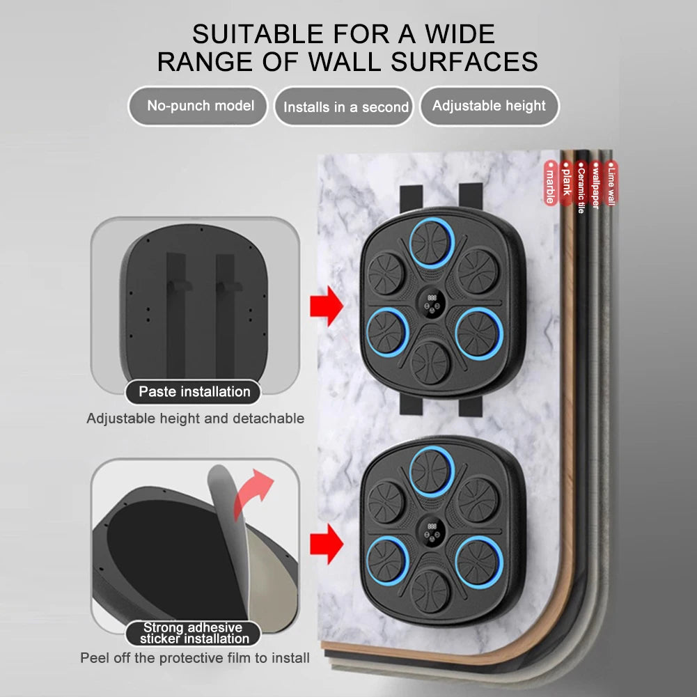 Smart Bluetooth Music Boxing Machine,Decompression,Fighting Fitness Home Boxing Wall Target Boxing Trainer Boxing Accessories