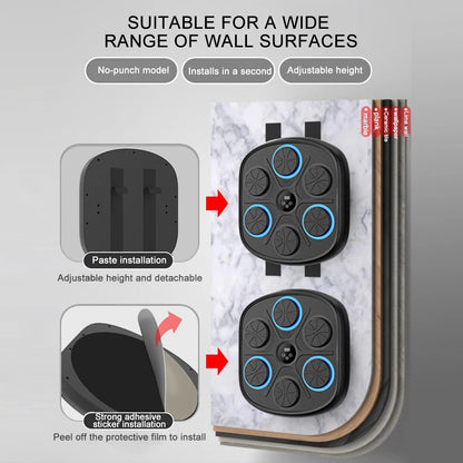 Smart Bluetooth Music Boxing Machine,Decompression,Fighting Fitness Home Boxing Wall Target Boxing Trainer Boxing Accessories