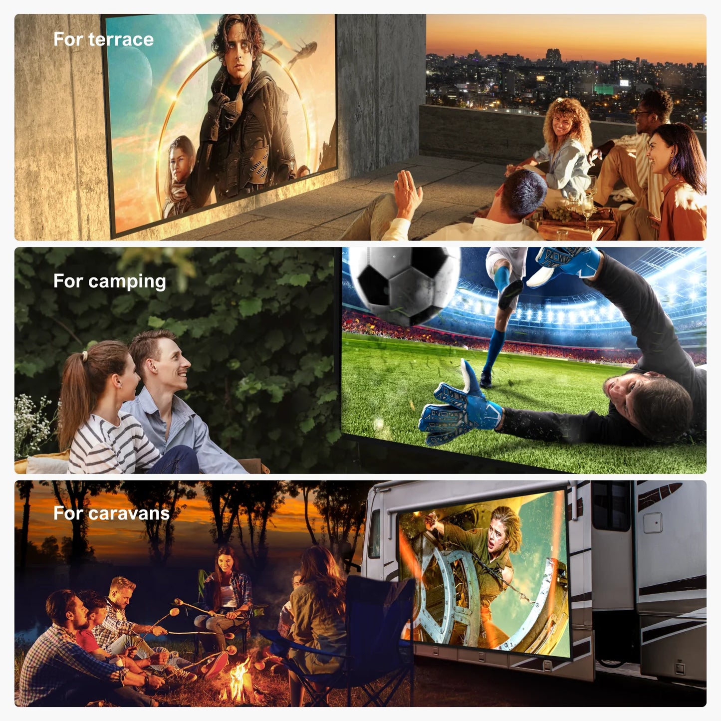 Projector – Beamer – Multimedia Projector – Home Cinema Projector – Full HD 1080p Resolutie – Android TV 11.0 & 1000 ANSI Lumen