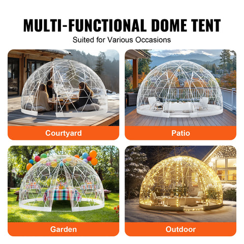 Tent - Verlichtingskoepel voor in de tuin - Koepelhuis voor in de tuin - Koepeltent van 9,5FT - Waterdicht - Tuingloo - Buitenkoepel - Kampeerhuis voor Patio-Dineren/Party