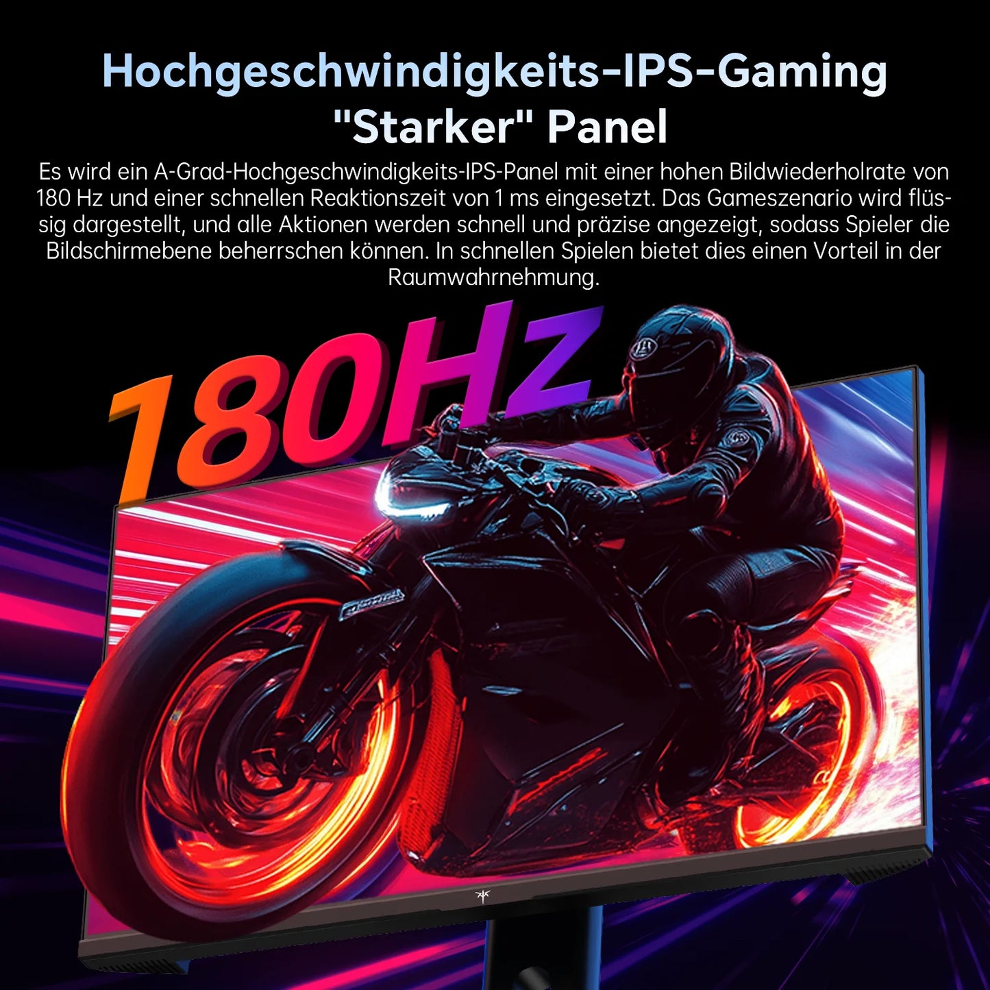 Gaming Monitor – Scherm – Beeldscherm – Computermonitor – Monitor – 24 Inch – QHD 2560x1440 – 180 Hz Verversingssnelheid - QUORE