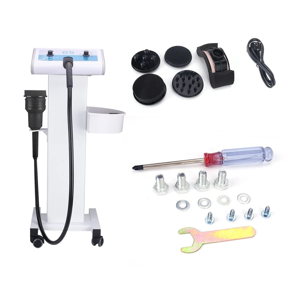 G5 Trillingsmassager – Electrische Massager – Vetverbrandingsapparaat – Cellulite Behandelaar – Spierontspanner – Vijf Massagekoppen – Stevig ABS Materiaal – Groot Formaat