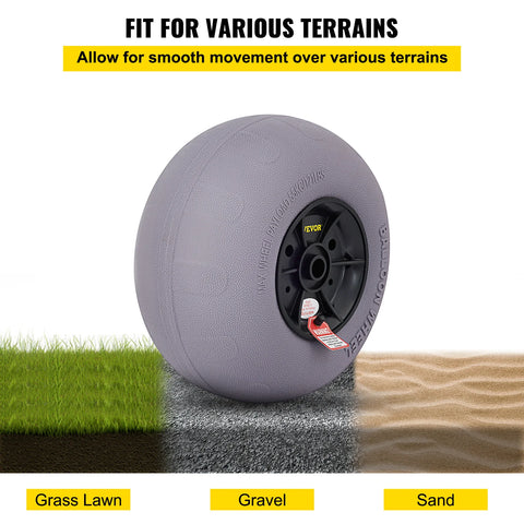 Vevor - Beach Balloon Wheels - Wheelbarrow Wheel - Transport - 13in Wheels - Replacement Sand Tires - TPU Cart Tires for Kayak, Dolly, Canoe and Buggy