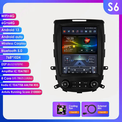 Autoradio – Multimedia Speler – Navigatiesysteem – GPS Radio – 2-DIN Stereo – 9,7" Touchscreen – Android 13 – 360° Camera Support