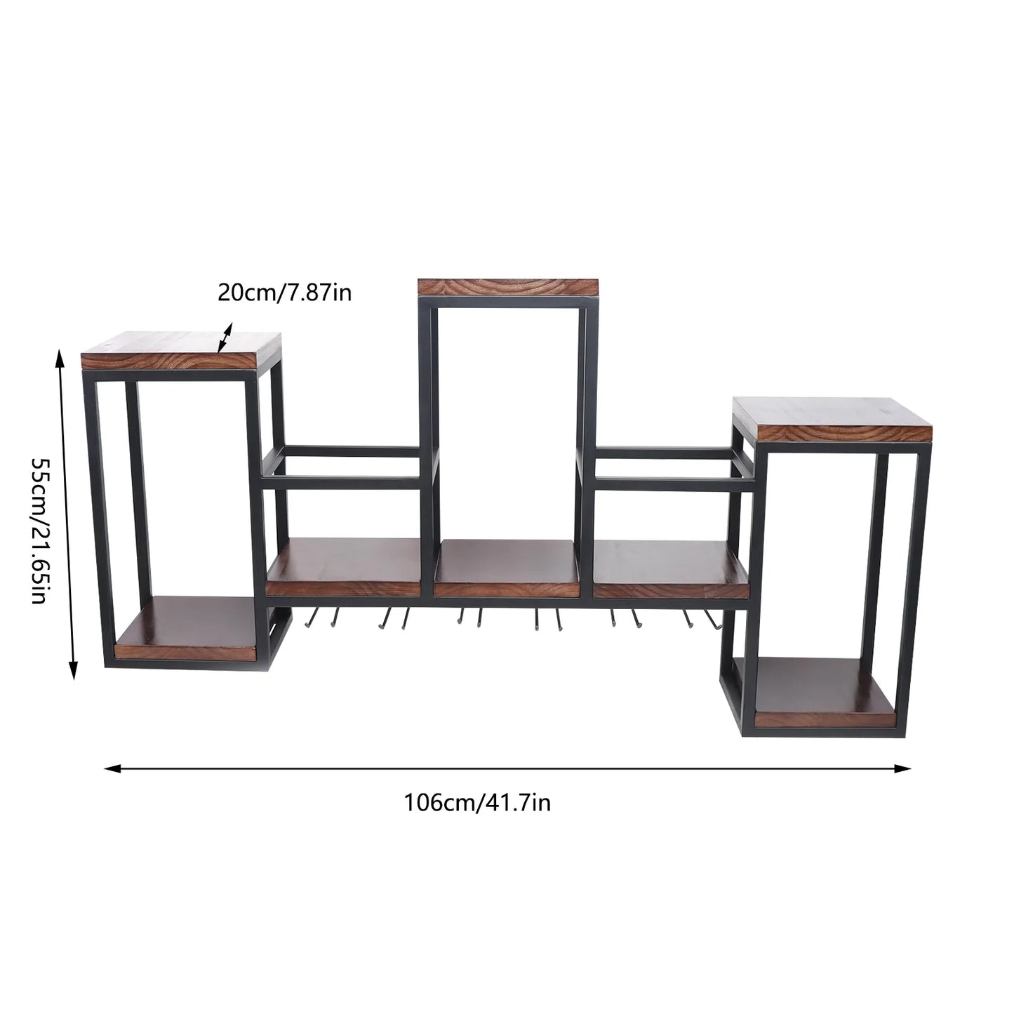 Metal Wine Bottle Holder Wall Mounted Metal Bar Wine Rack Restaurant Bottle Storage Display Holder Shelf