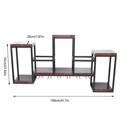 Metal Wine Bottle Holder Wall Mounted Metal Bar Wine Rack Restaurant Bottle Storage Display Holder Shelf