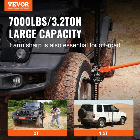 Vevor - High Lift Agricultural Jack - Garage Jack - Jack - Max 7000lbs- Max 60in Height - Extended - for Tractor Truck