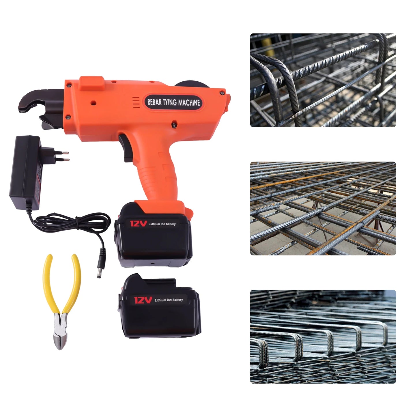 Elektrische Bindmachine – Betonijzerbinder – Rebar Tier – Bindapparaat – Handheld Strikmachine – 12V Lithium-Ion Accu – Snelle 0,8 Seconden Knop - QUORE