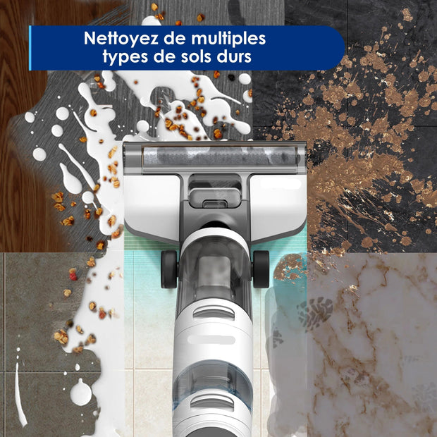 Cordless Stick Vacuum Cleaner - Stick Vacuum Cleaner - Vacuum Cleaner - Cordless Stick Vacuum Cleaner - Powerful Suction - Wet-dry Vacuum Cleaner - LCD - 18V - Li-ion Battery - White