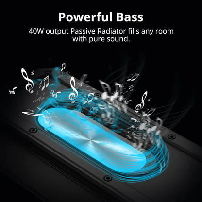 Bluetooth Speaker - Speakers - Partybox - Muziekbox - 40W - met IPX7 Waterdicht Design - Draagbare - TWS, NFC en Spraakassistent - Compacte Speaker Zwart met Krachtig Geluid - Zwart