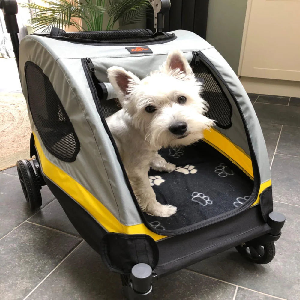 Dierenwagen – Huisdierbuggy – Hondenwagen – Kattenbuggy – Ruim Comfortabel Interieur – Veilig Stabiel Frame
