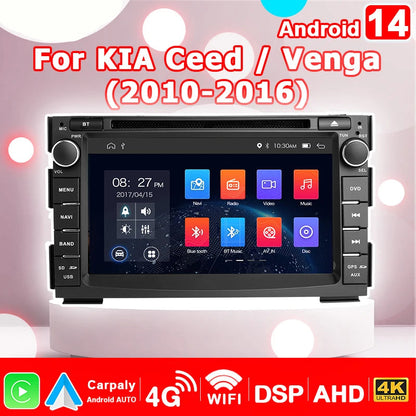 Autoradio – Carplay Autoradio – Android Auto Radio – Multimedia Radio – 2-DIN Autoradio – 7 inch Touchscreen – Wireless CarPlay & Android 14 – 4G LTE Connectiviteit