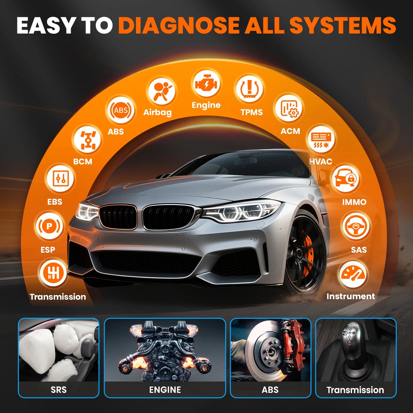 OBD2 Scanner – Diagnoseapparaat – Codelezer – Auto Scanner – Diagnosetool – 6,2-Inch Touchscreen – Wifi Updates