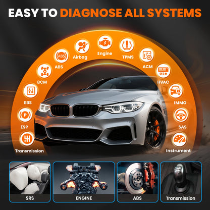 OBD2 Scanner – Diagnoseapparaat – Codelezer – Auto Scanner – Diagnosetool – 6,2-Inch Touchscreen – Wifi Updates