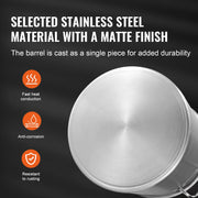 Kookgerei - Geschikt voor inductie - Antiaanbaklaag - Roestvrij Staal - 42L - Kookgerei Kookpot - Commerciële Kookpot - Grote Soeppan - Kookgerei Sauspot met Zeefdeksel - Zilver