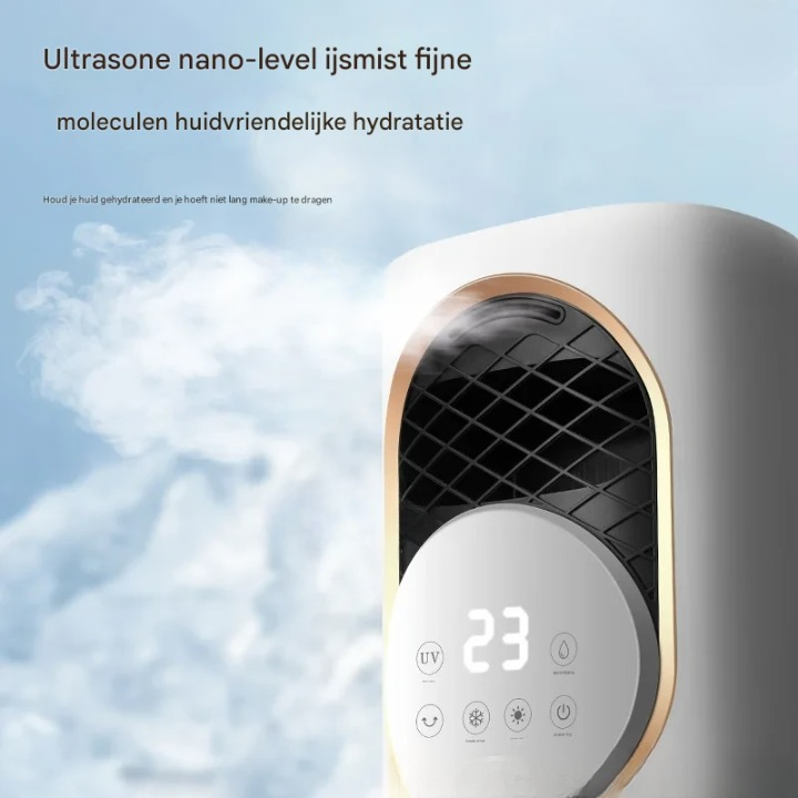Luchtkoeler – Luchtbevochtiger – Ventilator – Mini Airco – Compact – Watergekoeld – Meerdere Koelstanden - Koele en Koele spray