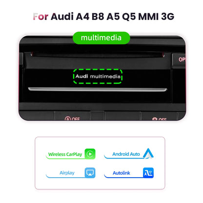 Carplay Adapter – Draadloze Interface – Android Auto Adapter – Auto Dongle – MMI 3G Variant – Bluetooth Verbinding – GPS Navigatie Compatible