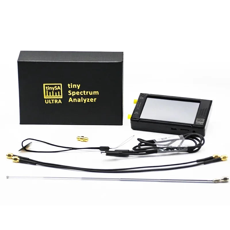 TinySA - Spectrumanalysator - Whadda Educatieve Soldeerkit - Oscilloscoopkit voor PC - Transient recorder - 100KHz - 5.3GHz - 32GB -  320 * 240 pixels - Zwart