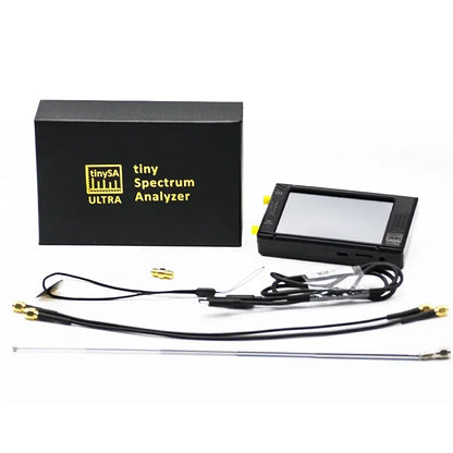 TinySA - Spectrumanalysator - Whadda Educatieve Soldeerkit - Oscilloscoopkit voor PC - Transient recorder - 100KHz - 5.3GHz - 32GB -  320 * 240 pixels - Zwart