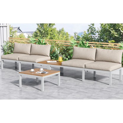 Loungestoel – Tuinstoel – Loungezetel – Fauteuil – Relaxstoel – Verzinkt Metalen Frame – Weerbestendige Kunststofhout Afwerking