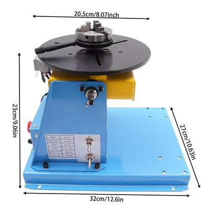 Werkstuk Positioneerder – Laspositioneerder – Metaalpositioneerder – Kantelbare Positioneerder – Met Voetpedaal – 20W Motor – Verstelbare Klem 2-58 Mm