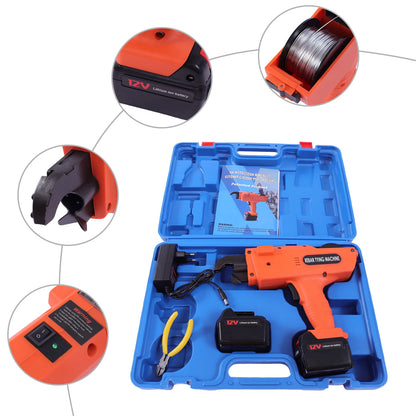 Elektrische Bindmachine – Betonijzerbinder – Rebar Tier – Bindapparaat – Handheld Strikmachine – 12V Lithium-Ion Accu – Snelle 0,8 Seconden Knop - QUORE