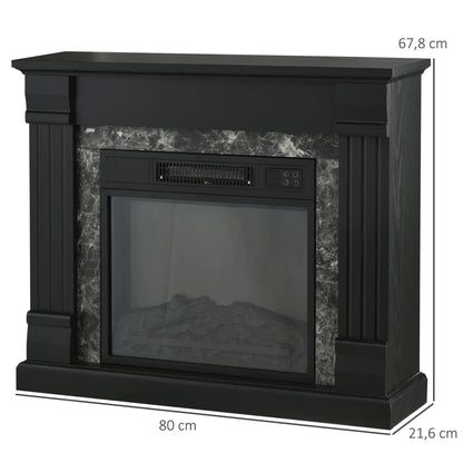 Elektrische Haard – Elektrische Open Haard – Sfeerhaard – Vlammenhaard – Haardkachel – 1800W Verwarming – Geschikt Voor 30 m² - QUORE