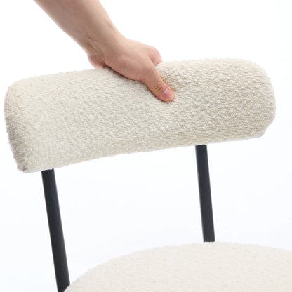 Barkrukken – Barstoelen – Krukken – Barkruk Set – Bruin Bouclé – Ergonomisch Comfort – Stevig Metalen Frame