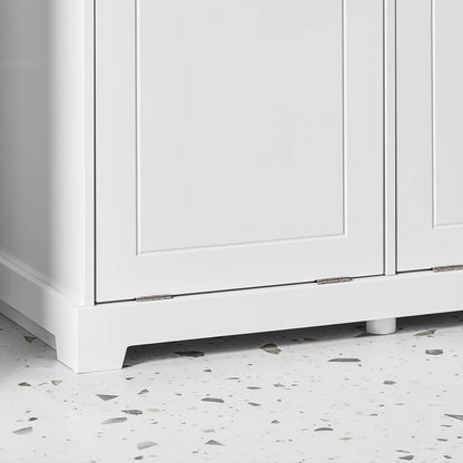 Waskast – Badhangkast – Badhangkastje – Badkamerkast – Wasmandenkast – Wit – Compact en Ruimtebesparend – Vochtbestendig MDF - QUORE