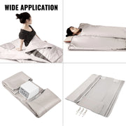 Vevor - Sauna Blanket - Infrared Therapy - 660W - 220V - 60Hz - Stress - Pain Relief - Fibromyalgia - Rheumatism - 3 Heating Zone - Grade A - Silver
