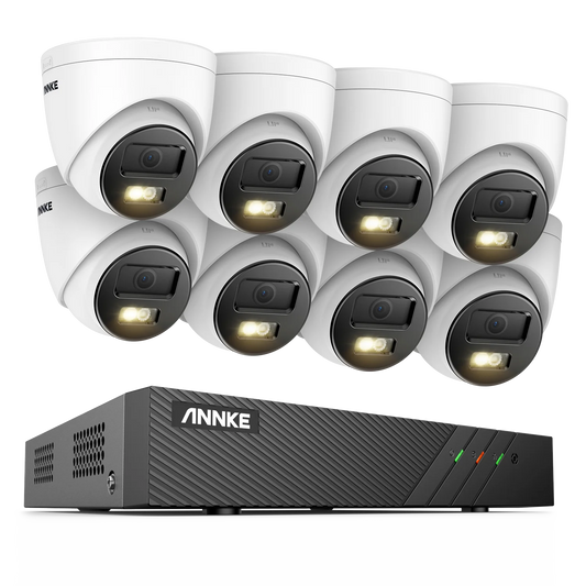 Beveiligingscamera Set – Camerabewaking – Video Surveillance – IP Camera Systeem – 8-Kanaals NVR – 6MP Resolutie – 1TB HDD Opslag – PoE Aansluiting – Nachtzicht 30m – Bewegingsdetectie met Mens- en Voertuigherkenning