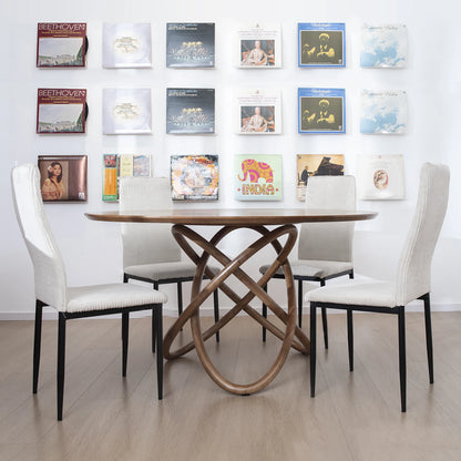 Hoge Stoelen Set – Eetkamerstoelen – Barkrukken – Werkstoelen – Zitmeubilair – Set Van 4 Beige – Comfortabel En Ergonomisch – Cordstof Bekleding