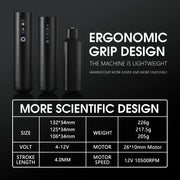 Ninja - Tattoo Machine - Tattoo pen - Tattoo Set - Complete set voor beginners & gevorderden - Tattoo Machine Pen - Verstelbare slag 4.0mm - 10500Rpm - 12V - 2400mAh - Zwart