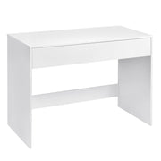 Computer table - Laptop table - Computer furniture - Desk with drawer - Workstation - For living room - Office - Study room - 100x75x50 cm - White