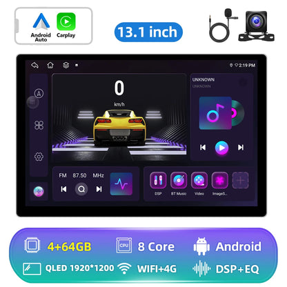 Car Radio – Autoradio – Multimedia Speler – Navigatiesysteem – Touchscreen – 13,1 Inch 2K Scherm – Android 13.0 – 4G 64GB Storage