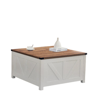Salontafel – Koffietafel – Opbergtafel – Tafeltje – Houten Tafel – Hydraulisch Liftsysteem – Ingebouwde USB Poorten - 90 x 90 x 50 cm - Walnoot