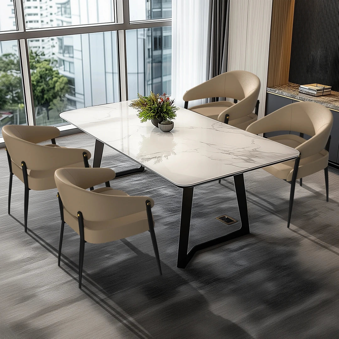 Eetkamerstoelen – Set van 2 - Stoelen – Vergaderstoelen – Bureaustoelen – Microvezel Leer – Eucalyptus Hout – Draagkracht 150 kg - 59 x 43 x 79 cm - Khaki