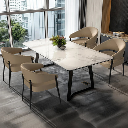 Eetkamerstoelen – Set van 2 - Stoelen – Vergaderstoelen – Bureaustoelen – Microvezel Leer – Eucalyptus Hout – Draagkracht 150 kg - 59 x 43 x 79 cm - Khaki